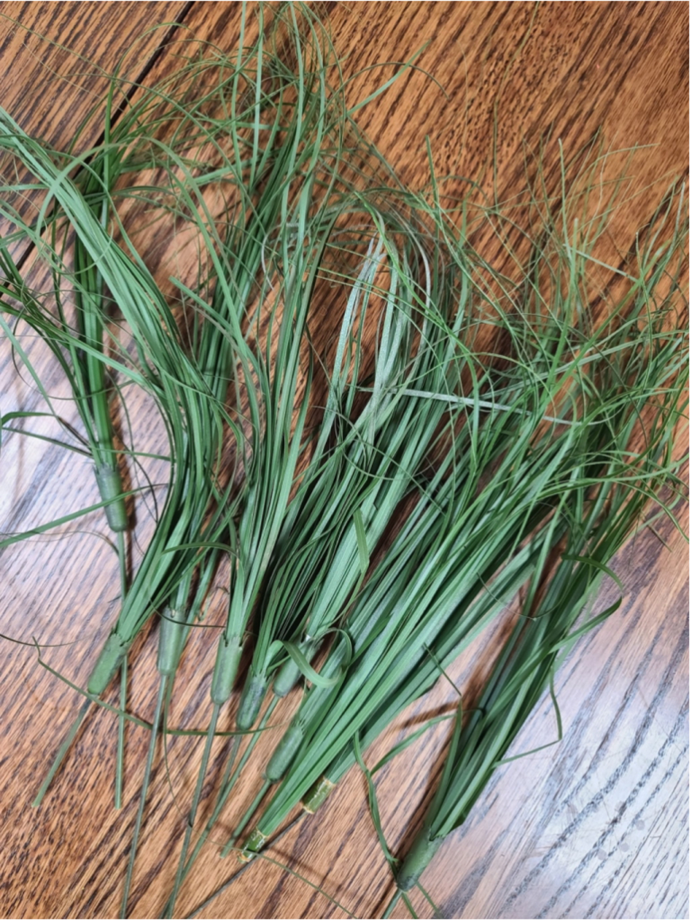 Bundle of 11 Artificial Faux Grass Greenery Stems Floral Pick Decor